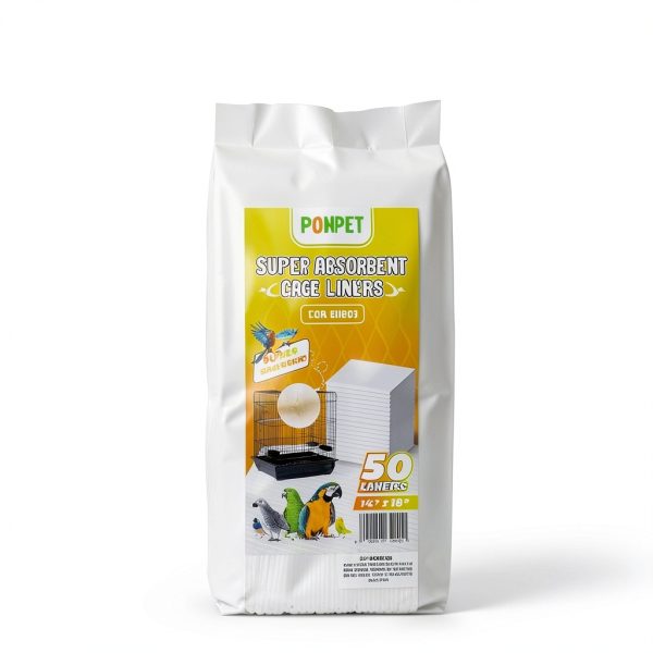Pompet Bird Cage Liners White Super Absorbent Easy Clean-5