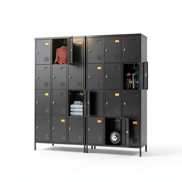 METALYEYE Metal Locker Black Heavy Duty Lockable Storage-1