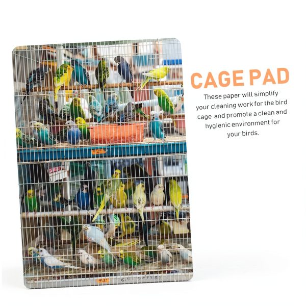 Yardwe Bird Cage Liner White Urine Paper Pad Pet Supplies-6