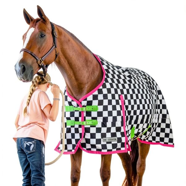 Jeffers Horse Blanket Waterproof Breathable Checkered Design-4