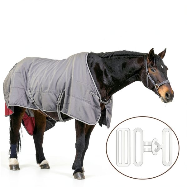 Yaocom Horse Blanket Surcingle Replacement Set Alloy Metal-6