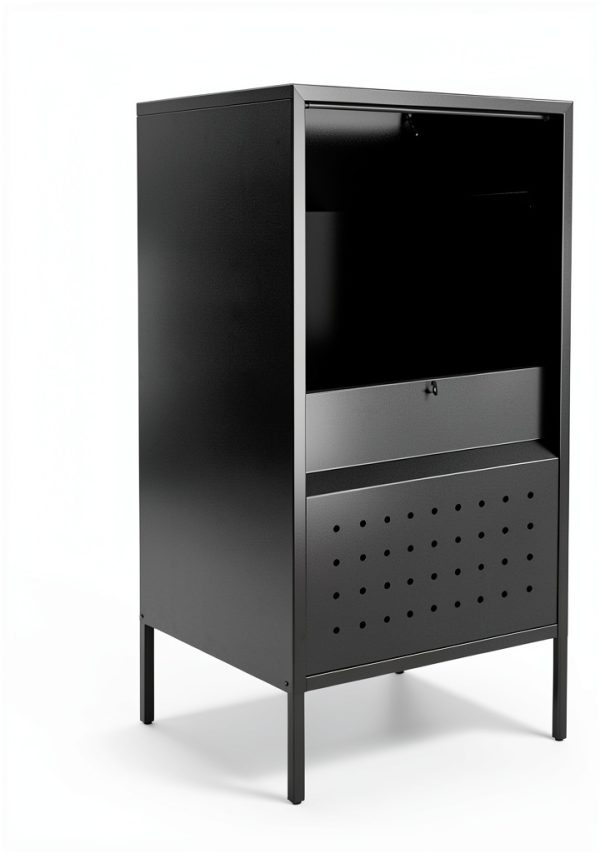 SUXXAN Metal Storage Locker Lockable Black Tool Cabinet-6