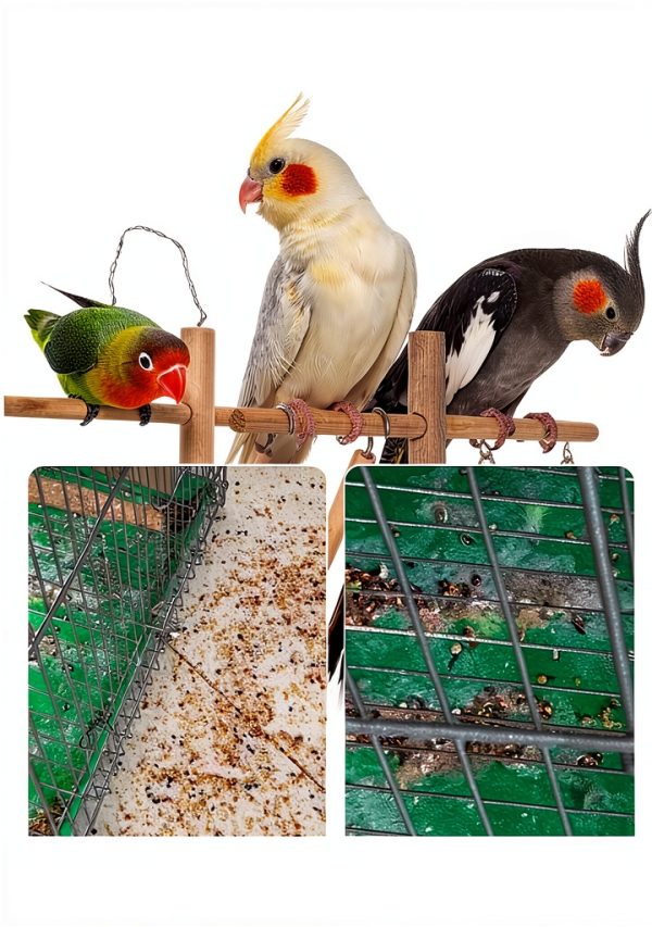 Niwaes Disposable Bird Cage Liners Plastic Leak-Proof Design-1