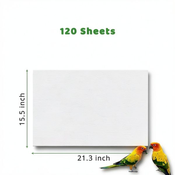 ZIQON Bird Cage Liners Non-Woven Fabric Easy Clean White-1