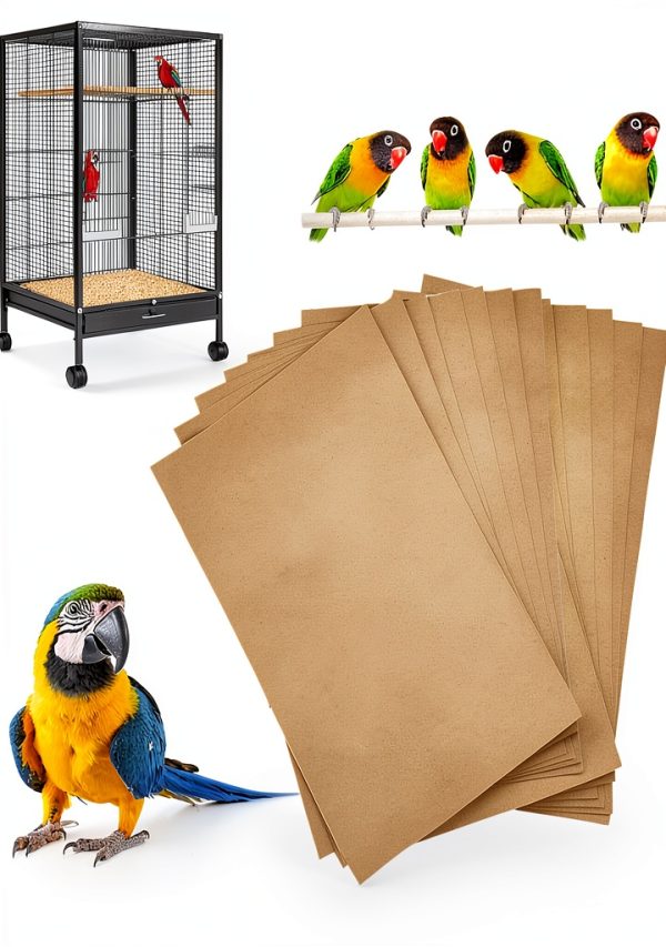 Lesimnky Bird Cage Liner Gravel Paper Natural Sand Easy-0