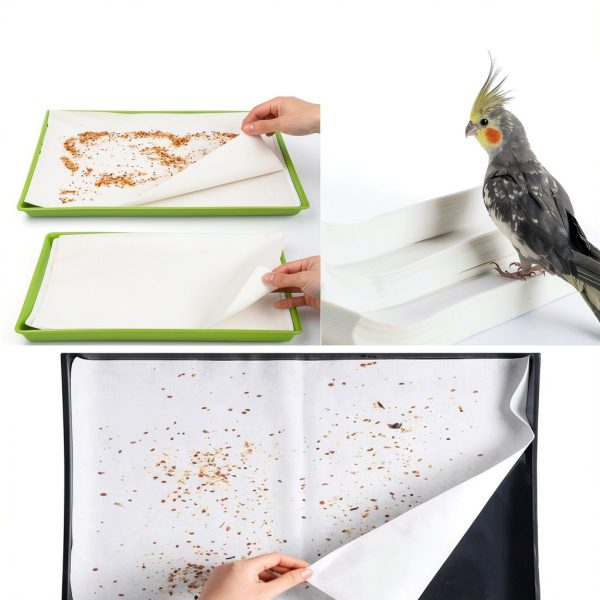 Lesimnky Bird Cage Liners Non-Woven Fabric Absorbent-6