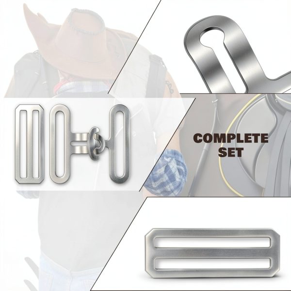 Yaocom Horse Blanket Surcingle Replacement Set Alloy Metal-2