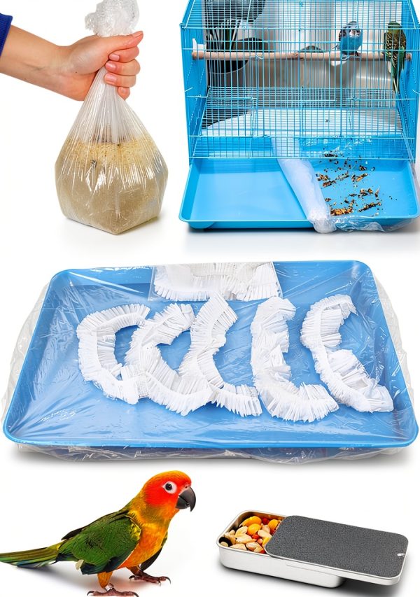 Niwaes Disposable Bird Cage Liners Plastic Leak-Proof Design-0