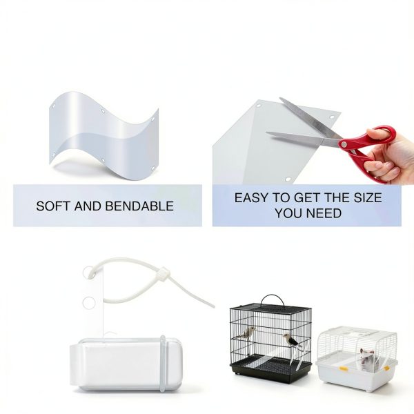 GFZ Clear PVC Cage Liner Pet Supplies Splash Proof-4