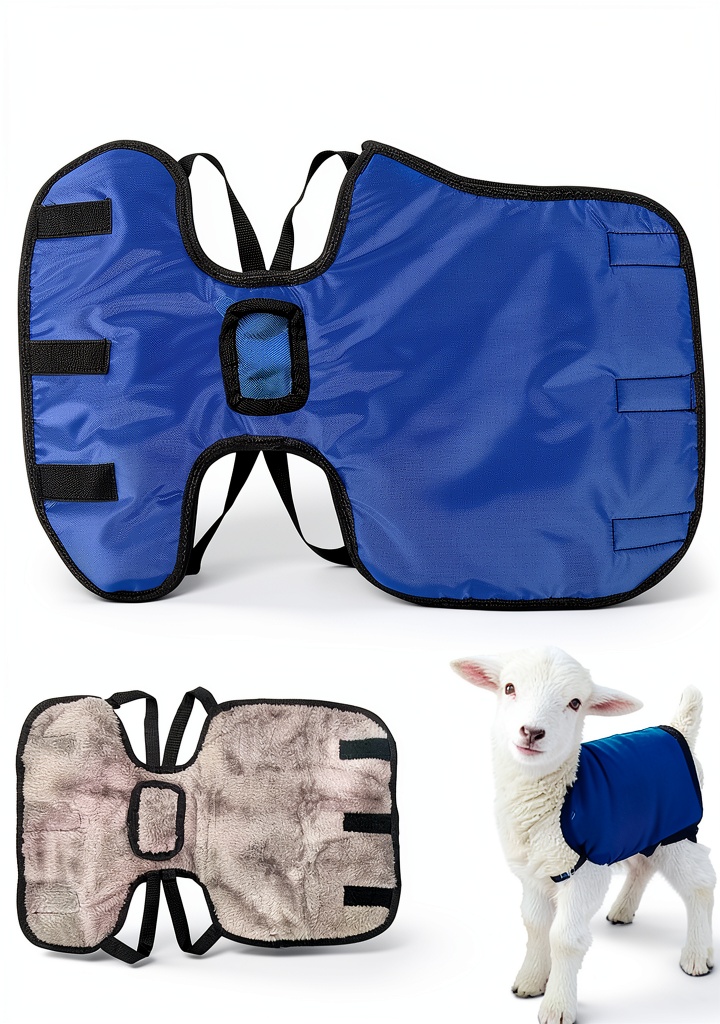 NIUGRECF lamb blanket on a sheep in a pasture