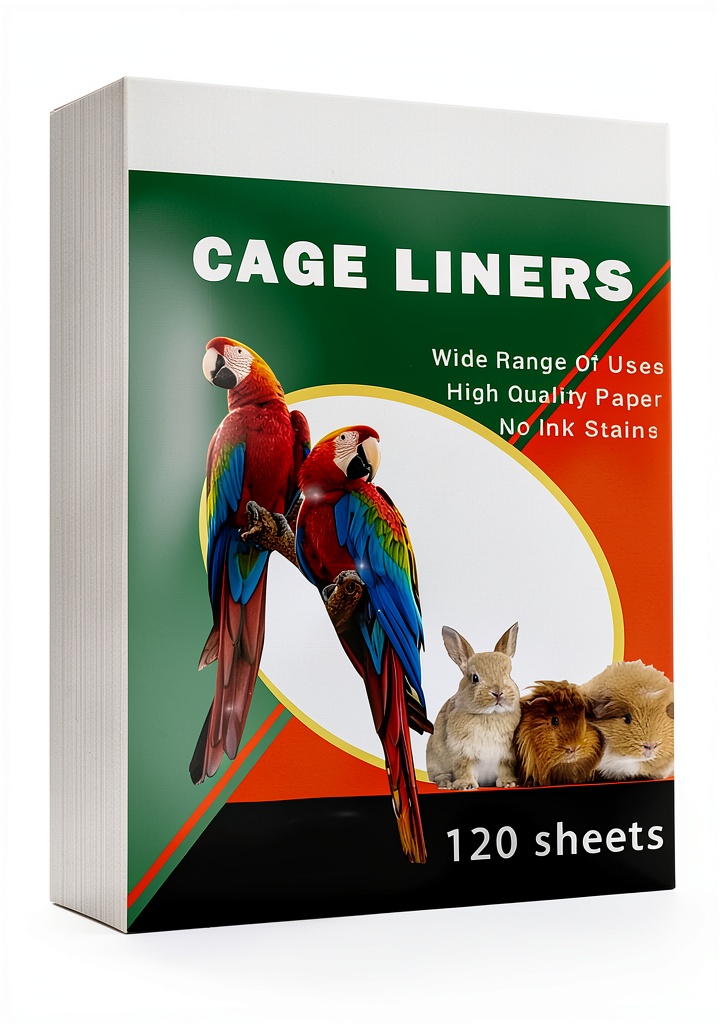 Installing ZIQON Bird Cage Liners Non-Woven Fabric Easy Clean White on a wooden desk
