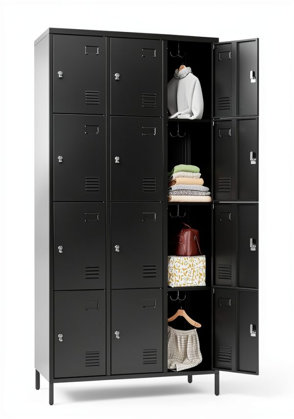 METALYEYE Metal Locker Black Heavy Duty Lockable Storage-0