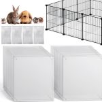 YUXin Rabbit Splash Guard Clear PVC Cage Liner Pet Supplies-0