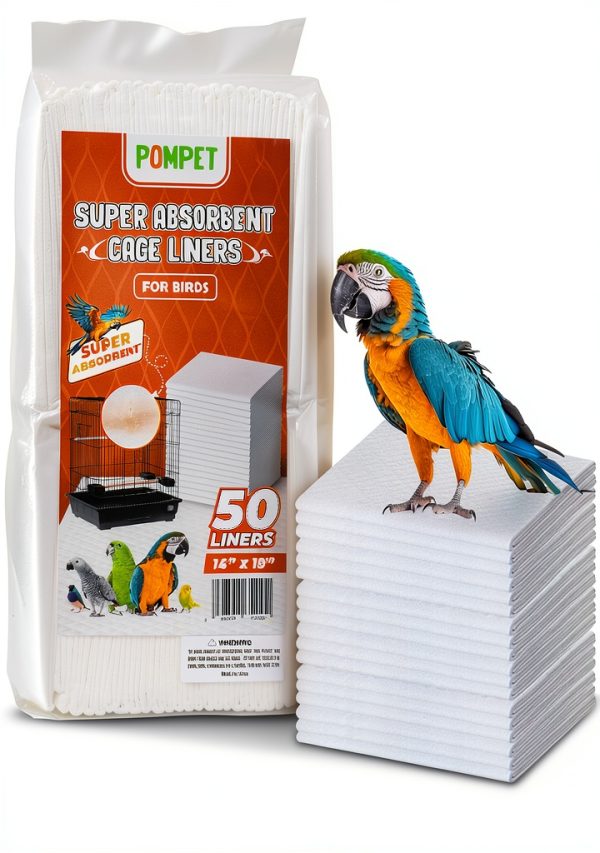 Pompet Bird Cage Liners White Super Absorbent Easy Clean-0