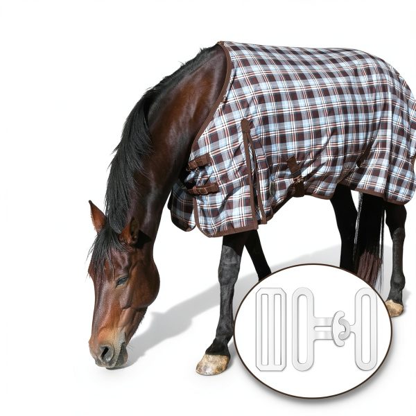 Yaocom Horse Blanket Surcingle Replacement Set Alloy Metal-5