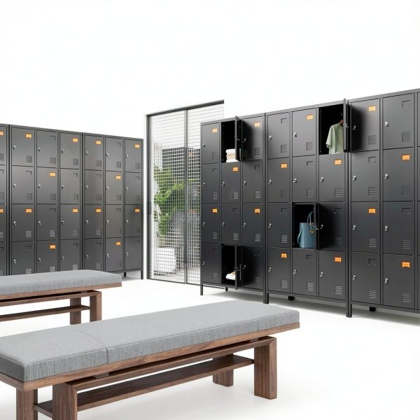 METALYEYE Metal Locker Black Heavy Duty Lockable Storage-3