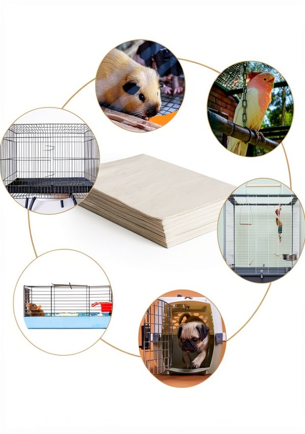 ZYF Cage Liner Bird Cage Mat Non-Woven Fabric 70 Sheets-5
