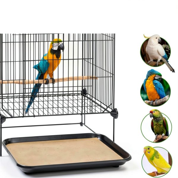 Lesimnky Bird Cage Liner Gravel Paper Natural Sand Easy-3