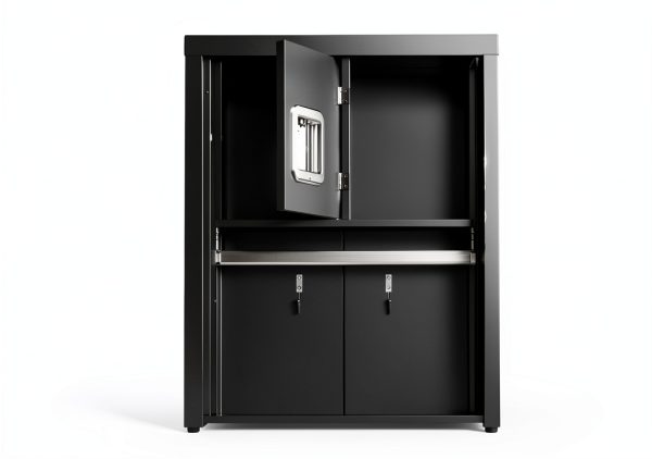 SUXXAN Metal Storage Locker Lockable Black Tool Cabinet-7