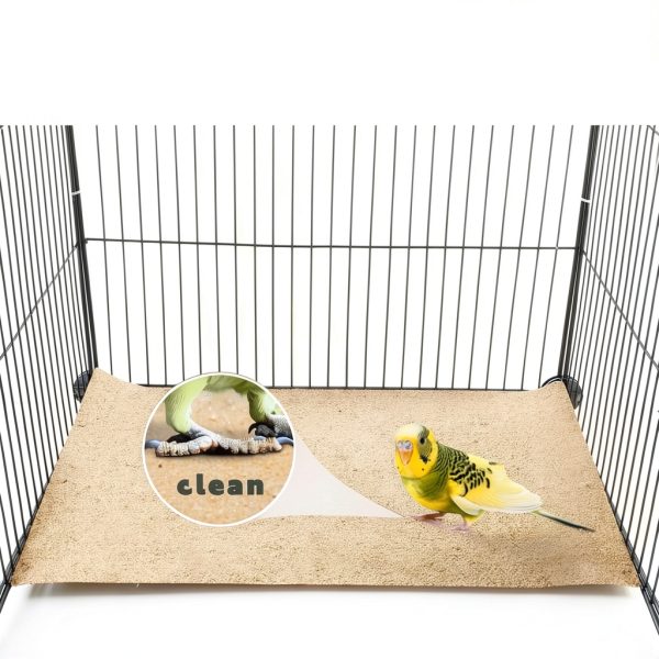 Lesimnky Bird Cage Liner Gravel Paper Natural Sand Easy-2