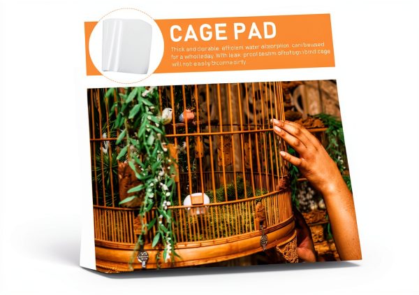 Yardwe Bird Cage Liner White Urine Paper Pad Pet Supplies-7