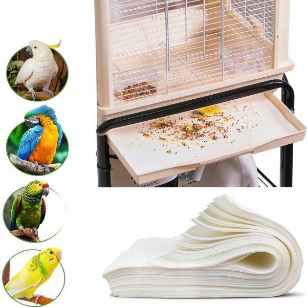 Lesimnky Bird Cage Liners Non-Woven Fabric Absorbent-2