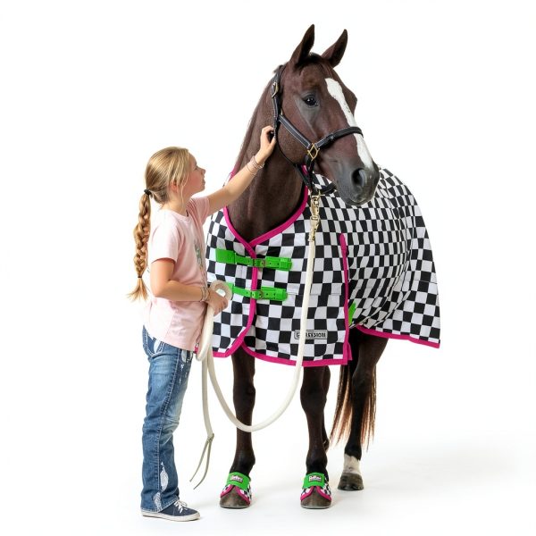 Jeffers Horse Blanket Waterproof Breathable Checkered Design-1