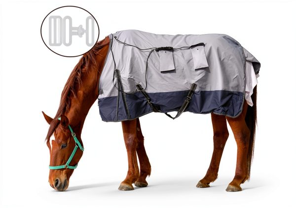 Yaocom Horse Blanket Surcingle Replacement Set Alloy Metal-3
