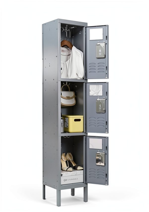 Metal Locker AQY 3 Door Steel Storage for Gym-2