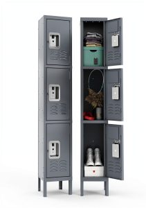 Metal Locker AQY 3 Door Steel Storage for Gym-0