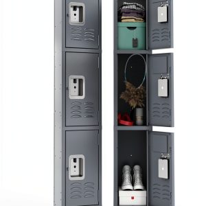 Metal Locker AQY 3 Door Steel Storage for Gym-0