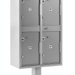 Salsbury Parcel Locker Aluminum 4-Compartment-0