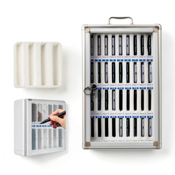 Cell Phone Storage Cabinet Wmpusll Lockable Wall-2