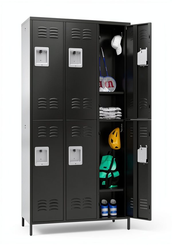 Metal Locker Fesbos 6 Door Steel Storage Cabinet-0