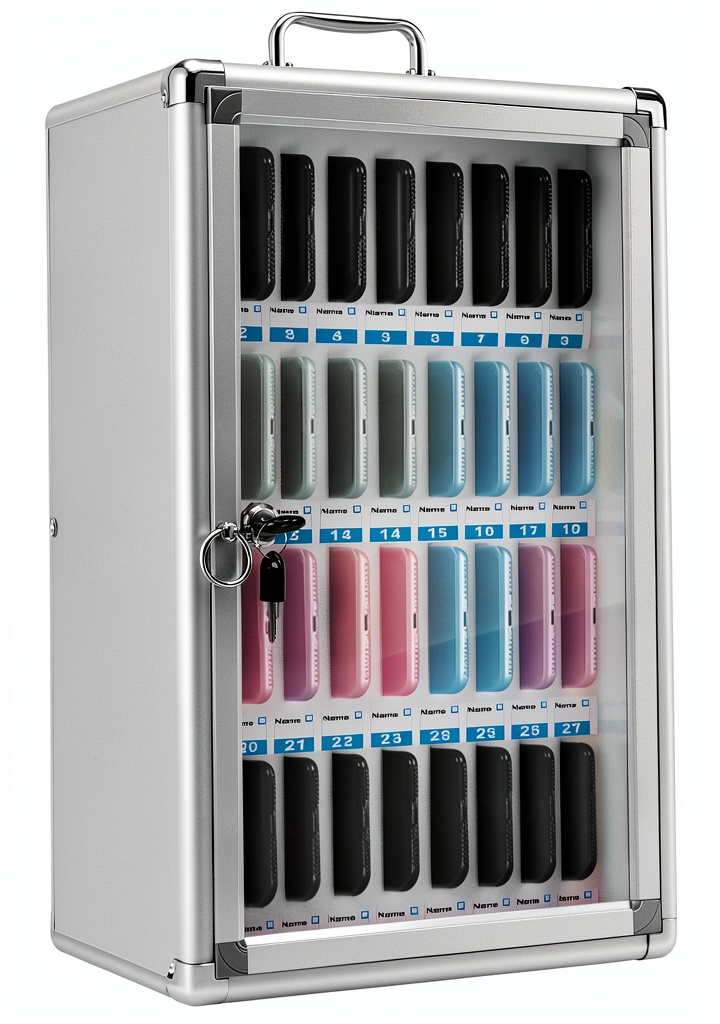 Wmpusll storage cabinet mounted on a classroom wall