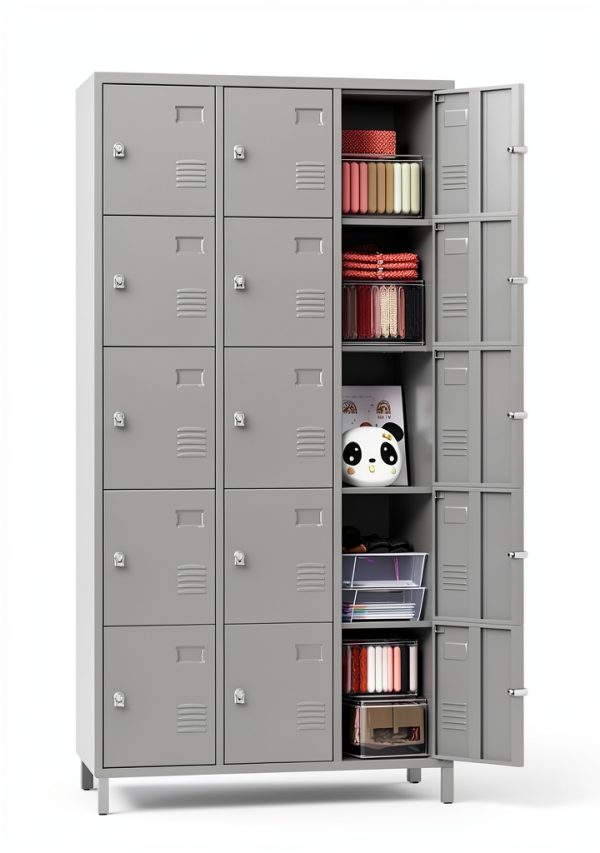 METAN 15 Door Light Grey Metal Locker for Home Office-0