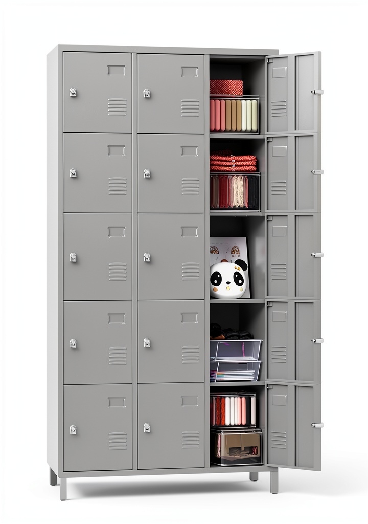 METAN 15 Door Light Grey Metal Locker for Home Office