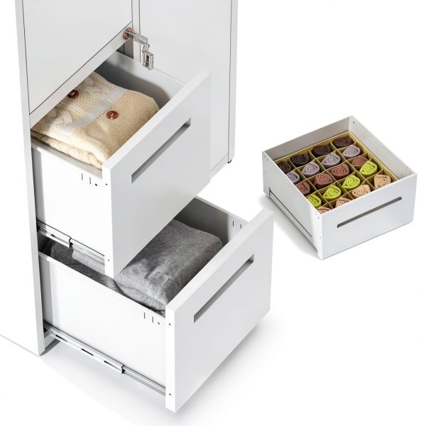 Metal Locker BYNSOE White 67in Floor‑Mount Storage-2