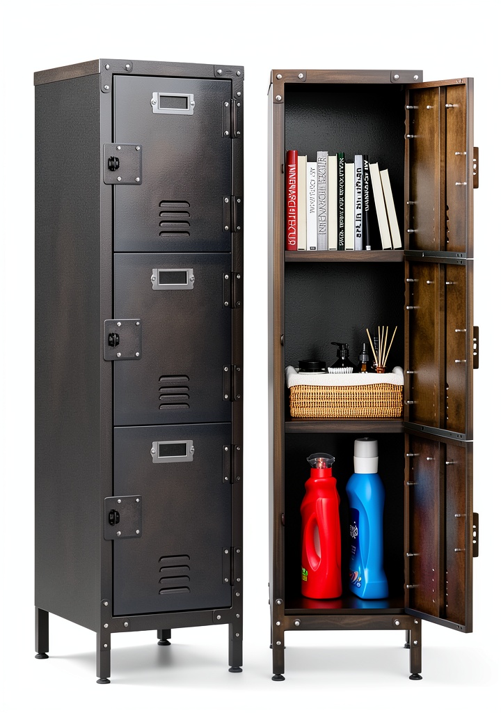 LISSIMO Retro locker placed in a modern home office