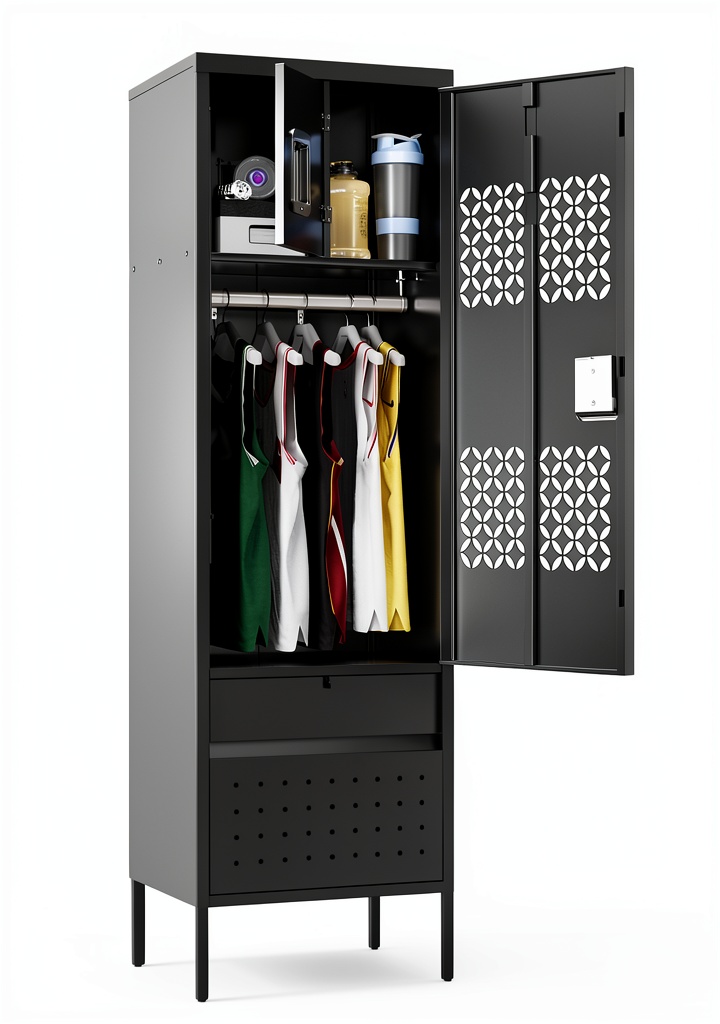 GangMei locker installed in a home gym