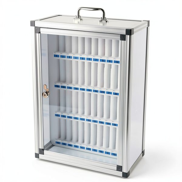 Phone Storage Locker Generic Silver Aluminum Security Lock-1