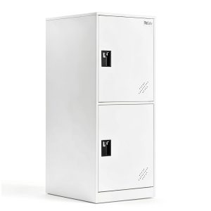 MECOLOR Storage Cabinet P2V White Heavy Duty Stackable 2 Door Locker-0
