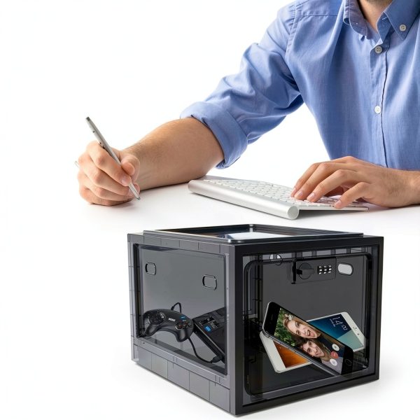 Lockable Storage Box BOMKVIN 3.6 Gallon Black Model 08-3