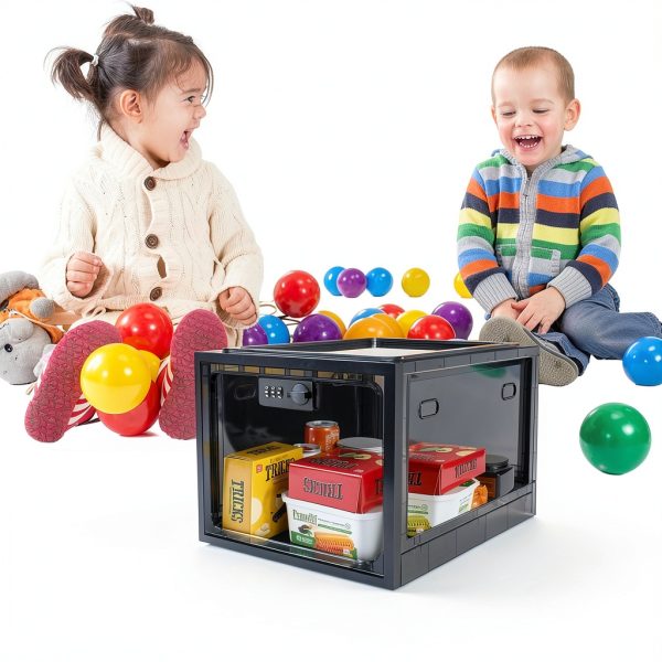 Lockable Storage Box BOMKVIN 3.6 Gallon Black Model 08-5