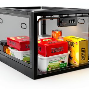 Lockable Storage Box BOMKVIN 3.6 Gallon Black Model 08-0