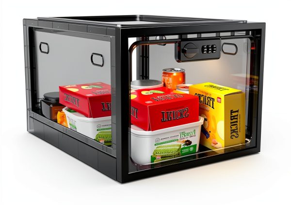 Lockable Storage Box BOMKVIN 3.6 Gallon Black Model 08-0