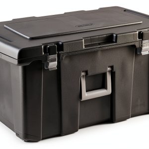 EHOME Footlocker Black Plastic Storage Locker with Wheels and Handles-0