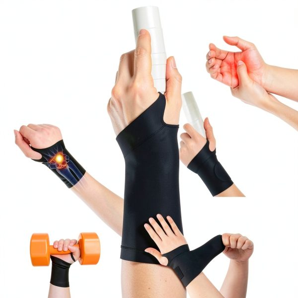 Adjustable Wrist Brace DR.SPRING Large Gray with Breathable Fabric-4