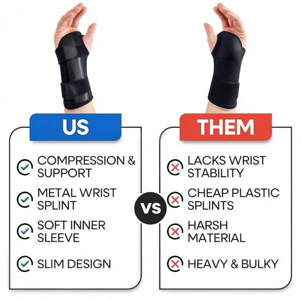 Carpal Tunnel Wrist Brace Armstrong America Left Small Wrist Support-7