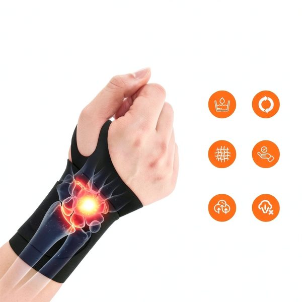 Adjustable Wrist Brace DR.SPRING Large Gray with Breathable Fabric-2